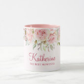Pastel Roze Roos Bloem Bloemige De Beste Moeder Oo Mok (Midden)