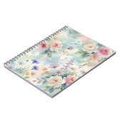 Pastel Roze Roos Bloemendesign Notitieboek (Linkerzijde)