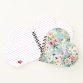 Pastel Roze Roos Bloemendesign Notitieboek (Binnen)