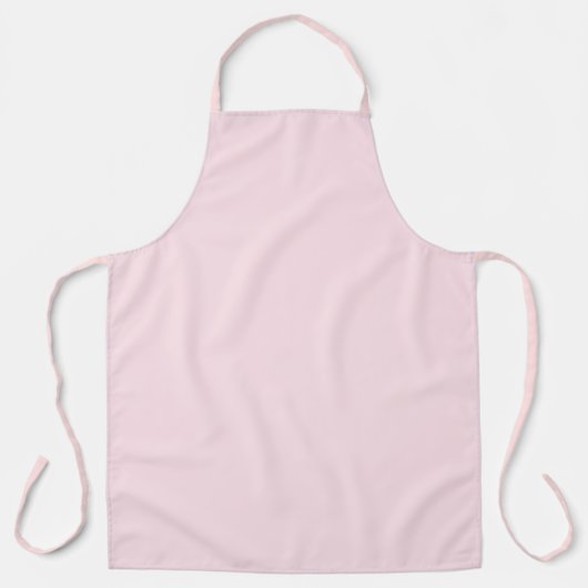 Pastel Roze Roos Effen Kleur Schort (Voorkant)
