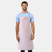 Pastel Roze Roos Effen Kleur Schort (Gedragen)