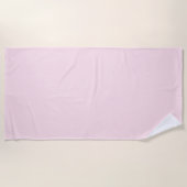 Pastel Roze Roos Effen Kleur Strandlaken (Voorkant)