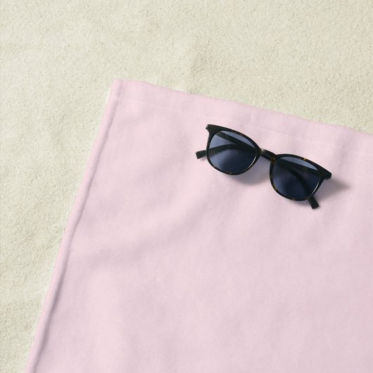Pastel Roze Roos Effen Kleur Strandlaken (In situ)