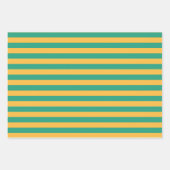 Pastel Roze, Roos, Jade en Sunglow Yellow Stripes Inpakpapier Vel (Voorkant 2)