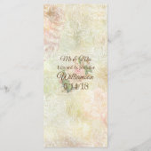 Pastel Roze  Roos Weddenschapskaart Menu (Achterkant)