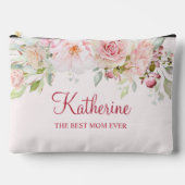 Pastel Roze Roze Bloem Bloem De Beste Mam Ooit Etui (Voorkant)