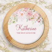 Pastel Roze Roze Bloem Bloem De Beste Mam Ooit Magneet