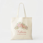 Pastel Roze Roze Bloem Bloem De Beste Mam Ooit Tote Bag (Voorkant)