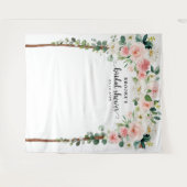 Pastel Roze Roze Bruiloftsshower Foto Achtergrond Wandkleed (Voorkant (horizontaal))