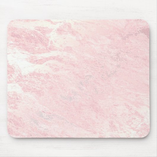 Pastel Roze Roze Goud Stone Blush Marble Muismat (Voorkant)