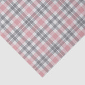 Pastel Roze Roze Grijs Wit Plaid Patroon Tissuepapier (Detail)