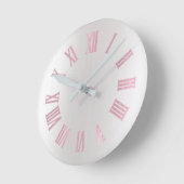 Pastel roze roze grijze zilver ombre minimaal zwar ronde klok (Hoek)