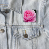 Pastel Roze Roze Pin Vierkante Button 5,1 Cm (In situ)