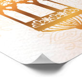 Pastel roze roze roze rozen Arabisch lantaarns wel Poster (Hoek)