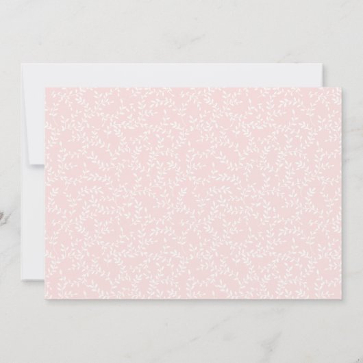 Pastel Roze Rozen Baby shower Invitation Kaart (Achterkant)
