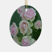 Pastel roze rozen keramisch ornament (Rechts)