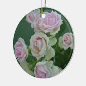 Pastel roze rozen keramisch ornament (Links)