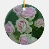 Pastel roze rozen keramisch ornament (Achterkant)