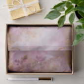  pastel roze rozen met gouden accenten tissuepapier (Geschenk)