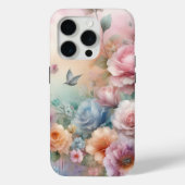 Pastel Roze Rozen met Vlinder Case-Mate iPhone Case (Achterkant)