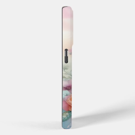  Pastel Roze Rozen met Vlinder Case-Mate iPhone Case (Achterkant / Rechts)