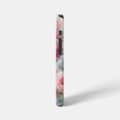 Pastel Roze Rozen met Vlinder iPhone Hoesje (Linkerkant)