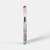 Pastel Roze Rozen met Vlinder iPhone Hoesje (Rechterkant)