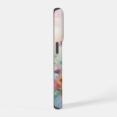  Pastel Roze Rozen met Vlinder iPhone Hoesje (Rechterkant)