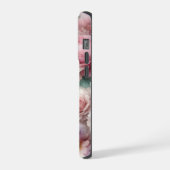  Pastel Roze Rozen met Vlinder iPhone Hoesje (Linkerkant)