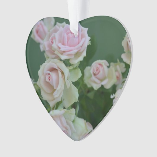 Pastel roze rozen ornament (voorkant)