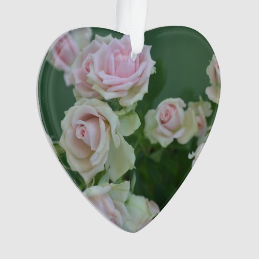 Pastel roze rozen ornament (voorkant)