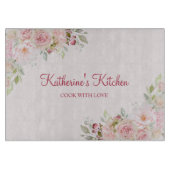 Pastel Roze Rozenbloem Bloemen Bloemen Moederdag G Snijplank (Voorkant)