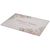 Pastel Roze Rozenbloem Bloemen Bloemen Moederdag G Snijplank (Hoek)