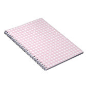 Pastel Roze Ruitjes Notitieboek (Rechterzijde)