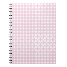 Pastel Roze Ruitjes Notitieboek