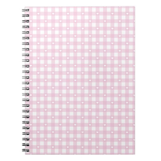 Pastel Roze Ruitjes Notitieboek (Voorkant)