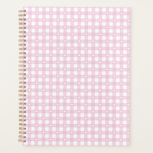 Pastel Roze Ruitjes Planner (Voorkant)