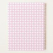 Pastel Roze Ruitjes Planner (Achterkant)