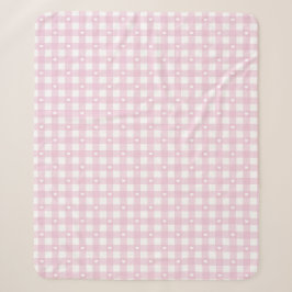 Pastel Roze Ruitjes Sherpa Deken