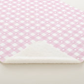 Pastel Roze Ruitjes Sherpa Deken (3/4)