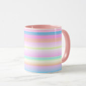 Pastel roze schattig palet strepen Mok (Voorkant rechts)