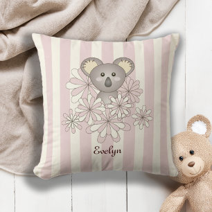 Pastel Roze Schattige Baby Koala Beer Kinderkamer Kussen
