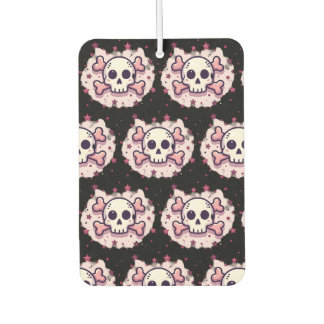 Pastel Roze Schedel en Kruisbeenderen Luchtverfrisser
