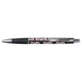 Pastel Roze Schedel en Kruisbeenderen Pen (Achterkant)