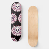 Pastel Roze Schedel en Kruisbeenderen Persoonlijk Skateboard (Voorkant)