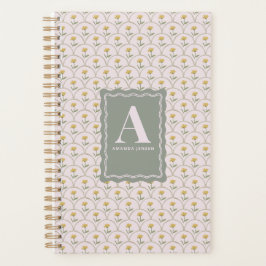 Pastel Roze Schelp Bloem Motief Persoonlijk Planner