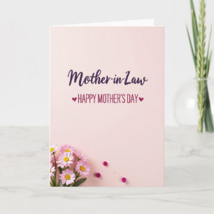 Pastel Roze Schoonmoederkaart Kaart