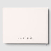 Pastel Roze Script Initiaal Monogram Bruiloft Gastenboek (Achterkant)