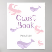 Pastel Roze Sering Gastboek Poster (Voorkant)