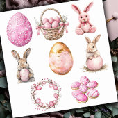 Pastel Roze Set 2 Pasen Sticker
